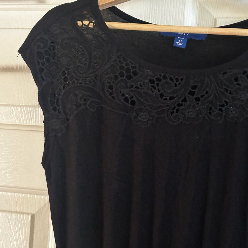 Black Lace Dress with Pockets